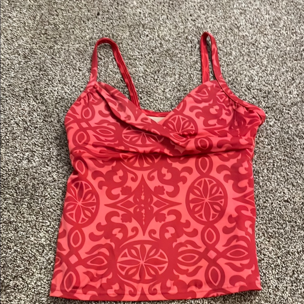 Lands' End Red Asymmetrical Fitted Camisole